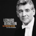 Cover album art for the Leonard Bernstein - The Symphony Edition (featuring a picture of Leonard Bernstein himself in B&W)