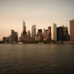 a view of a city from the water
