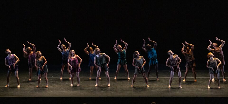 A group of ballet dancers on stage