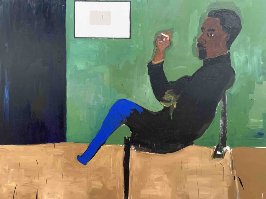 Painting of Eldridge Cleaver by Henry Taylor