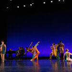 Group of ballet dancers on stage